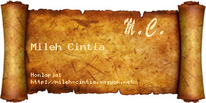 Mileh Cintia névjegykártya